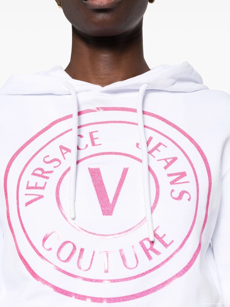 Cheap hoodie logo-print Versace Jeans Women cropped Couture 0407